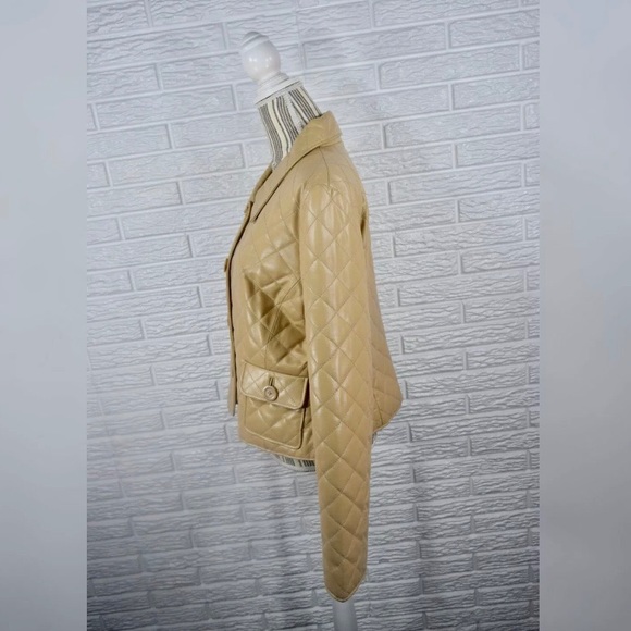 Wilsons Leather | Tan Quilted Leather Jacket - Picture 6 of 7